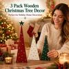 3pcs with Tree Top Star Wooden Christmas Ornament Xmas Tree Christmas Decoration Holiday