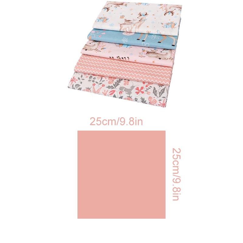 5pcs/Lot Sewing Quilting Fabrics Handmade Material Printed Cloth 25x25cm Patchwork DIY Christmas Series Cotton Fabric