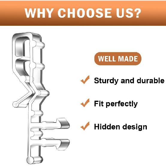 12 PCS Hidden Channel Valance Clips, 2-1/8inch Clear Plastic Blinds Clips for Valance with a Groove in The Back