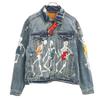 Unused ICE CREAM Skeleton Damage Processing Denim Jacket S Blue With Bag Men's Used