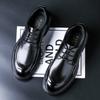 Осенние новые мужские кожаные туфли из высококачественной кожи, коровьей кожи, в британском стиле, мужские туфли из первого слоя коровьей кожи, с большой головой, свадебные туфли дерби