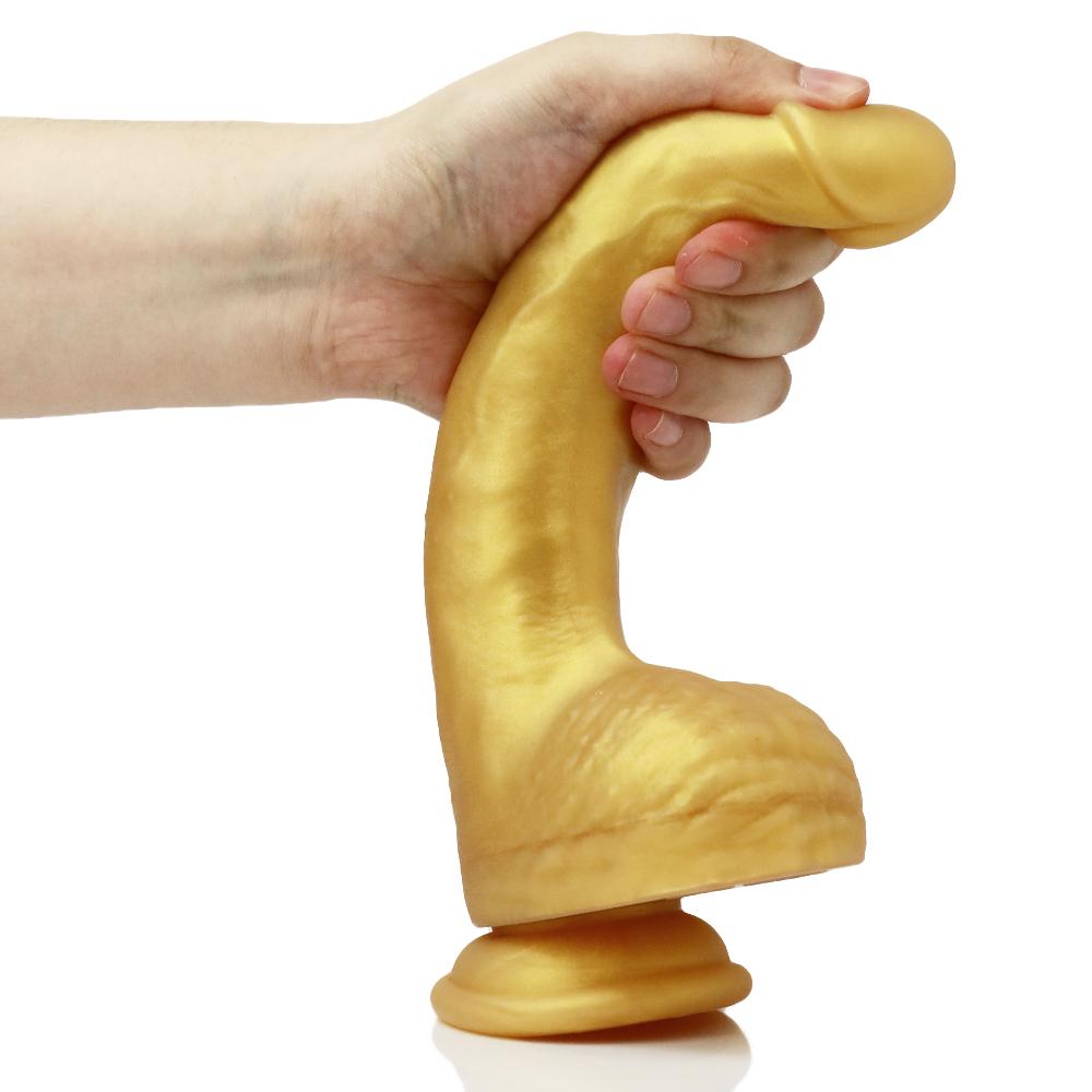 Силикагель Супер Кожа Силиконовый Реалистичный Фаллоимитатор Мягкая Присоска Большой Огромный Страпон Пенис Член Взрослые Секс-Игрушки для Женщин Женский Мастурбатор