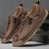 38-46 Men's Leather Casual Shoes Handmade Loafers Comfortable Men's Slip On Shoes Flat Moccasins Boots