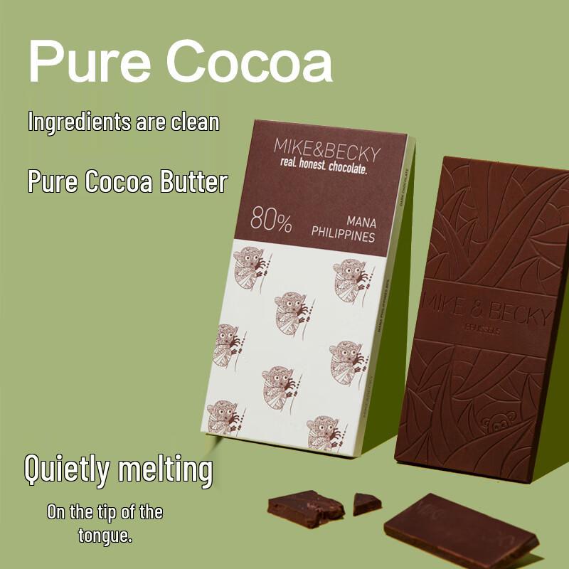 MIKE&BECKY Belgian 80% Dark Chocolate Bar