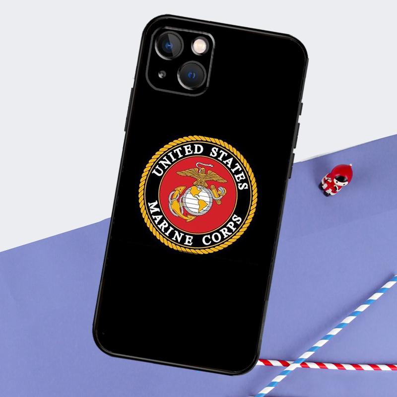 USMC Marine Corps Phone Case For iPhone 16 15 14 11 12 13 Pro Max Mini X XR XS Max 7 8 Plus Cover Coque