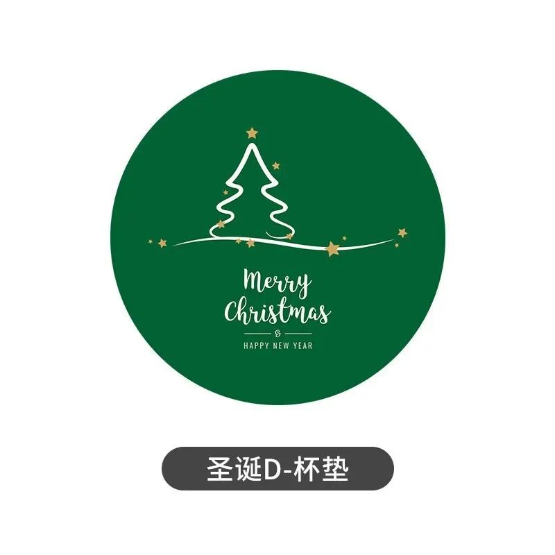 Рождественские диатомитовые впитывающие подставки мультяшный снеговик противоскользящие высокотемпературные подставки для чашек теплоизоляция горячая подставка декор стола