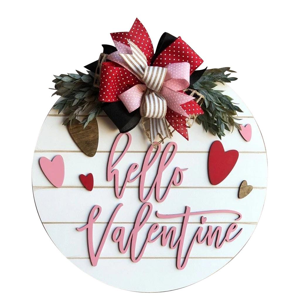 День святого Валентина Подвесной деревянный дверной кулон Свадебная входная дверь Внутренний двор Ворота Фоновое украшение стены Подвесной