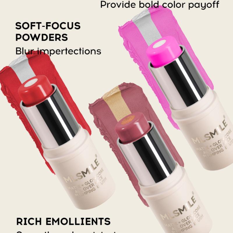 7-color Sandwich Blush Stick, Naturally Brightening And Easy-to-pigment Highlight Stick, Two-color Blush Cream