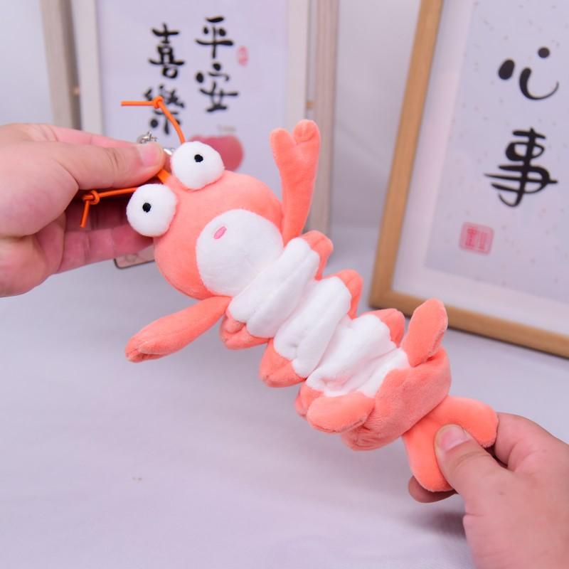 Творческий забавный весенний кот кукла вытягивать проволоку выдвижная вибрационная декомпрессионная плюшевая игрушка милый лобстер брелок собака сумка подвеска