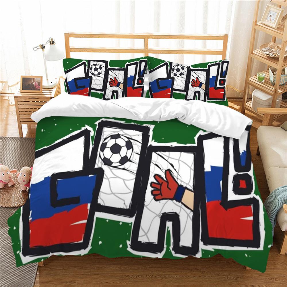 Футбольный пододеяльник, комплект королевского размера, постельное белье с футбольным принтом, домашние покрывала для мужчин и мальчиков, спортивные пододеяльники, комплект постельного белья