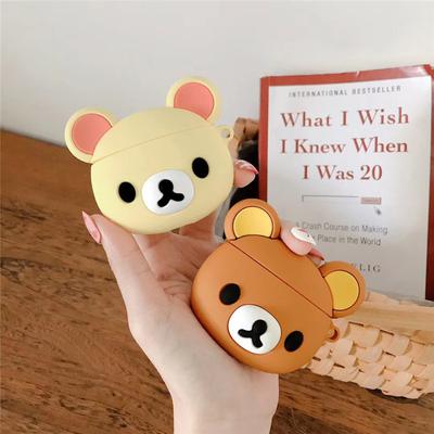 Чехол для Airpods Pro 2, чехол Rilakkuma Bear для Airpods Pro, силиконовый защитный чехол для наушников для любителей чехлов Airpods 1/2/3