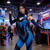Костюм Китаны для косплея Mortal Kombat с ПУ кожей для косплеерш