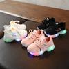 Children Baby Girls Boys Breathable Mesh Led Luminous Sport Run Shoes