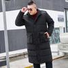 Autumn and Winter Long Down Jacket, Thickened Over The Knee Cotton Jacket, Fashionable Men's Casual Cotton Coat