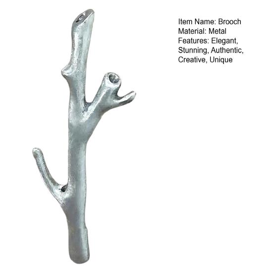 Брошь-вставка для цветов в форме ветки, держатель для цветочных букетов своими руками, булавка на лацкан для живых или сухих цветов, металл