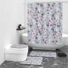 Маленькая занавеска для душа с цветочным цифровым принтом, занавеска для душевой комнаты, водонепроницаемая ткань
