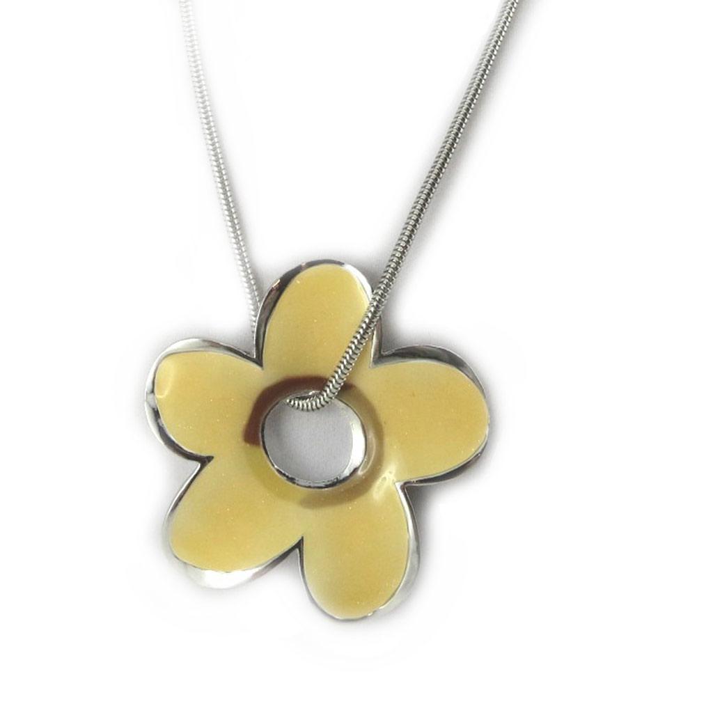 Les Trésors De Lily [E0407] — Дизайнерское колье «Мимозы» бежевого цвета