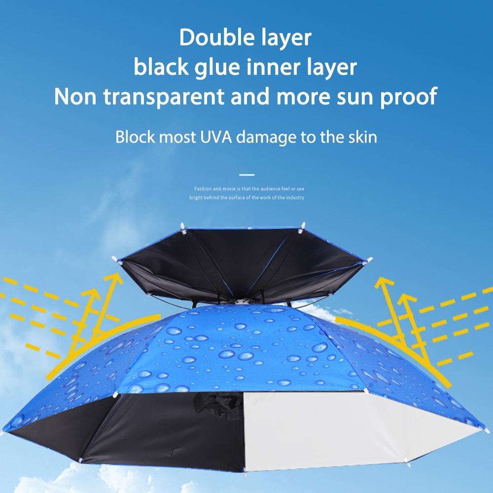 Дождевик Солнцезащитный Зонт Рыболовная Шляпа Двухслойная Ветрозащитная Голова Зонт Шляпа Рыболовные Инструменты