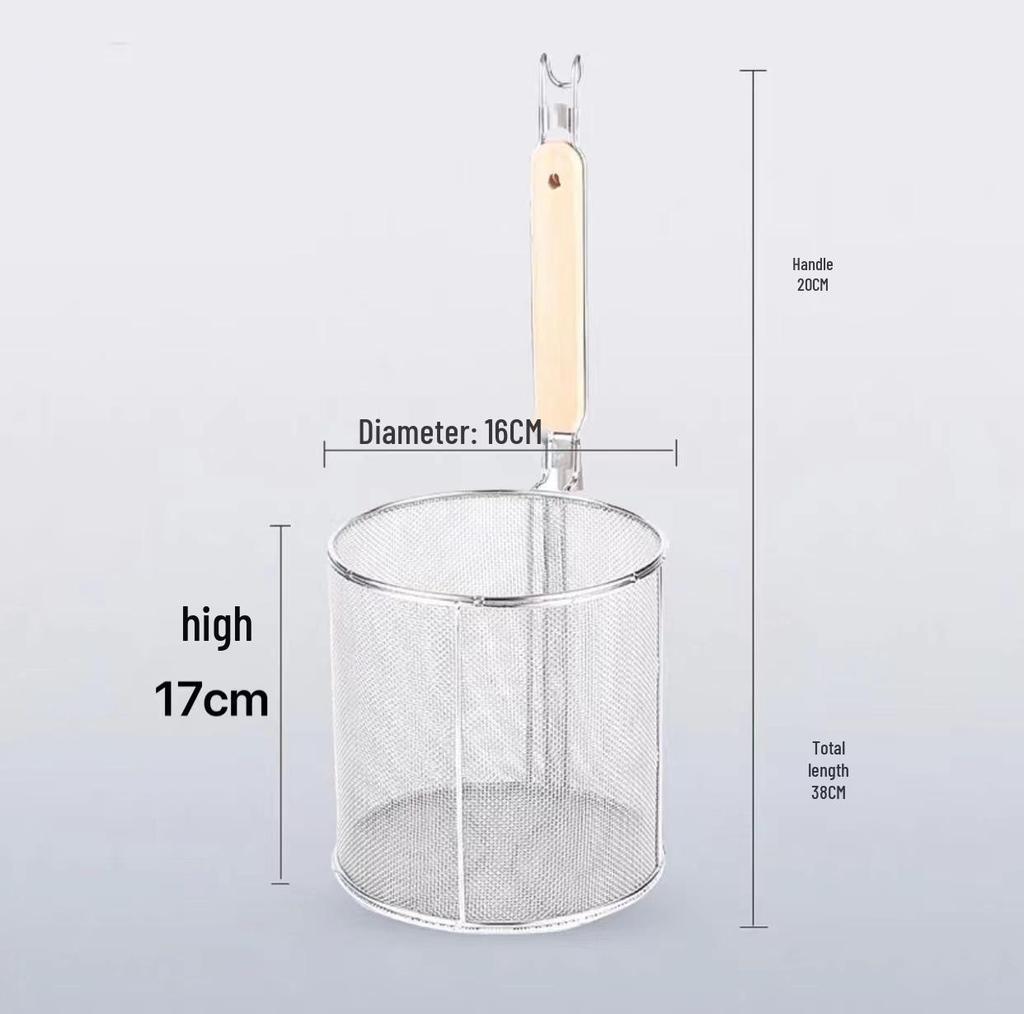 304 Stainless Steel Noodle and Soup Skimmer, Vegetable Strainer, Hot Pot Skimmer, Fine Mesh Strainer.