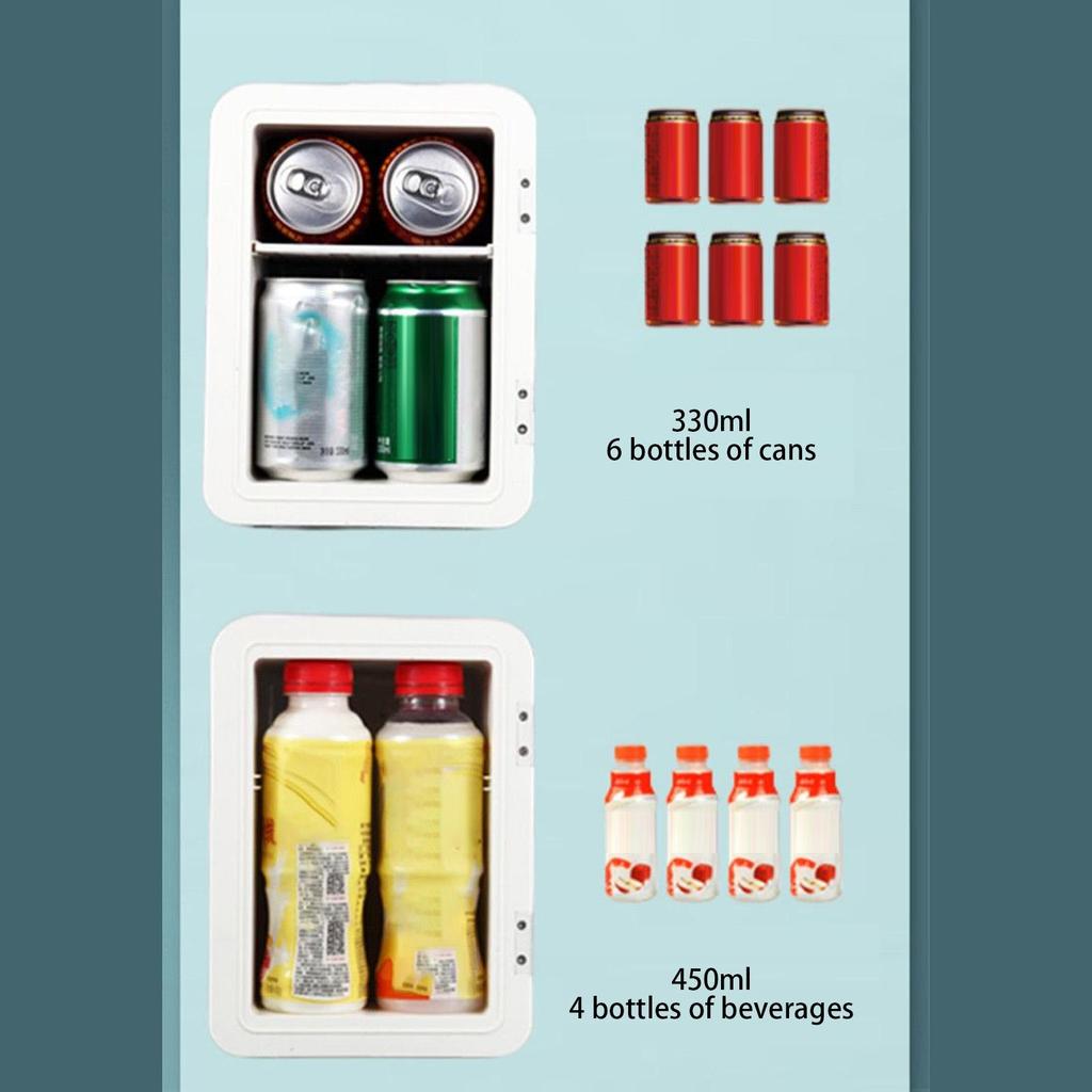 Мини-холодильник для автомобиля 6 л 12 В постоянного тока 100~240 В переменного тока Электрический Портативный Косметический Охладитель Нагреватель Морозильник US/UK/EU Автомобильный Мини-холодильник Бокс для льда