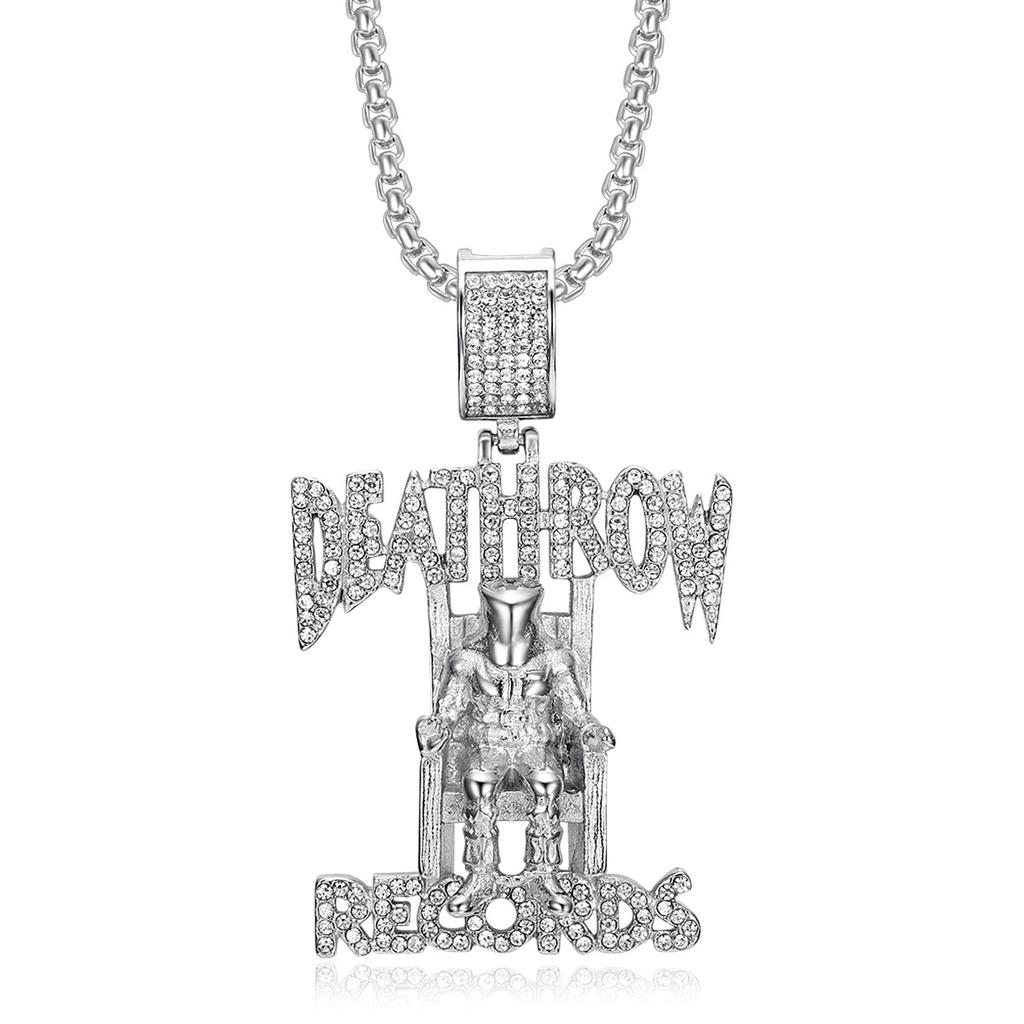 Титановая сталь Новый DEATHROW/RECORDS 3D Подвеска-ожерелье заключенного Модное Хип-Хоп украшение DZ729