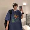 Мужская футболка с ретро цветочным принтом, новинка лета 2025 года, уличный стиль, с коротким рукавом, модная эстетика Y2K, топы в стиле хип-хоп