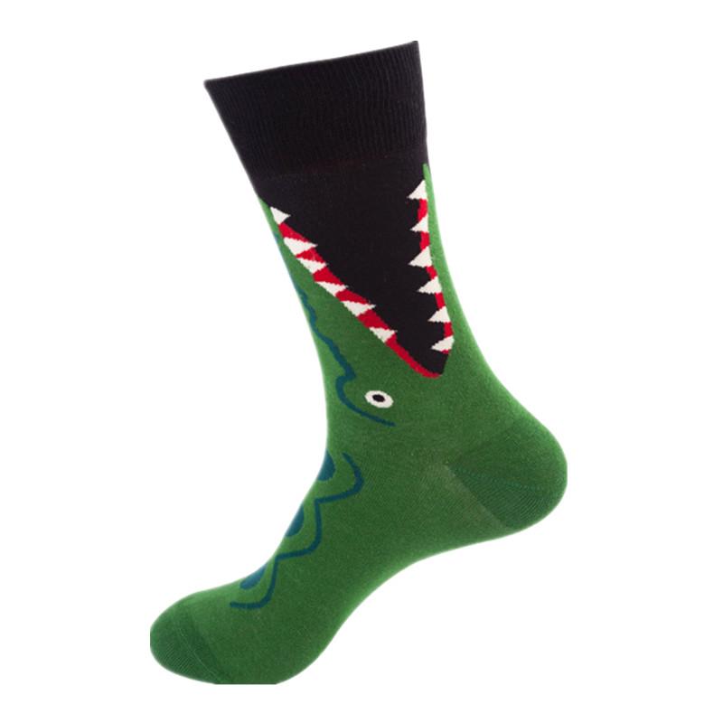 46 моделей хлопковых модных геометрических деловых мужских счастливых носков унисекс для мальчиков гребенные хип-хоп уличные скейтборды смешные высокие носки