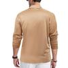New Hot-selling Fashion Trend Men's Casual Loose Button Placket Solid Color Long Sleeve Mesh Fabric Polo Shirt with Collar