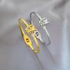 European And American Butterfly Bracelet Minimalist Retro Fashion Stainless Steel Bracelet