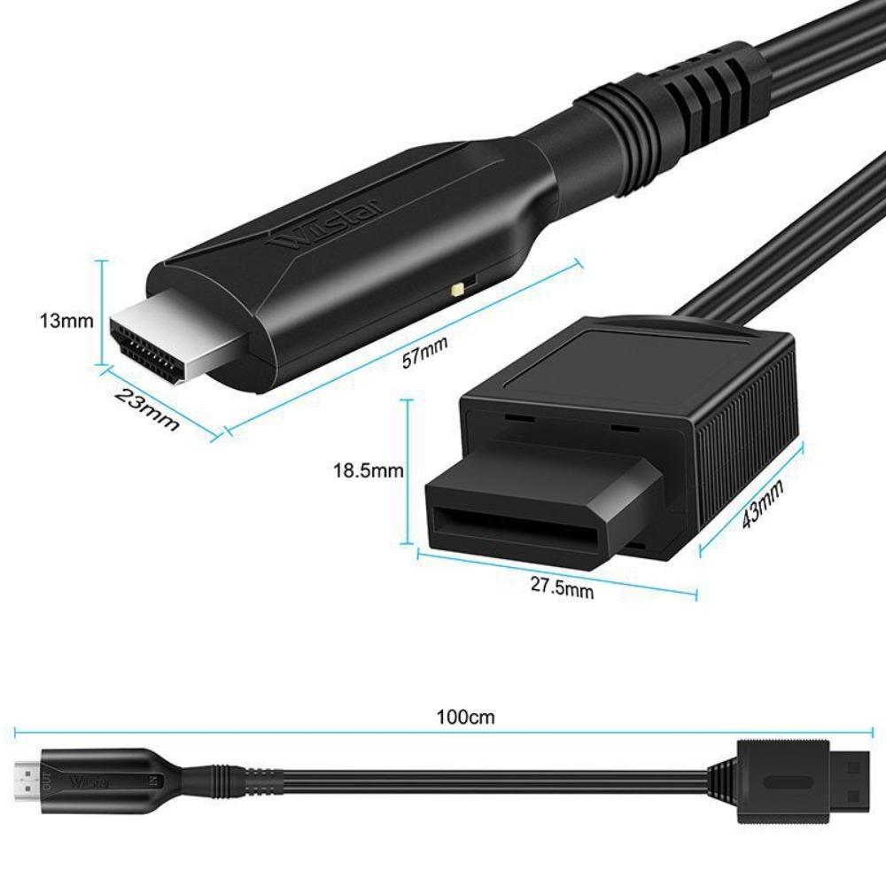 Wii to HDMI Converter/Adapter (1m) – Supports 720P/1080P HD for Smart TVs and Monitors