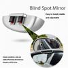 Car Blind Spot Reversing Parking Auxiliary Mirror Waterproof High Defination Glass Convex Rearview Wide Angle Adjustable