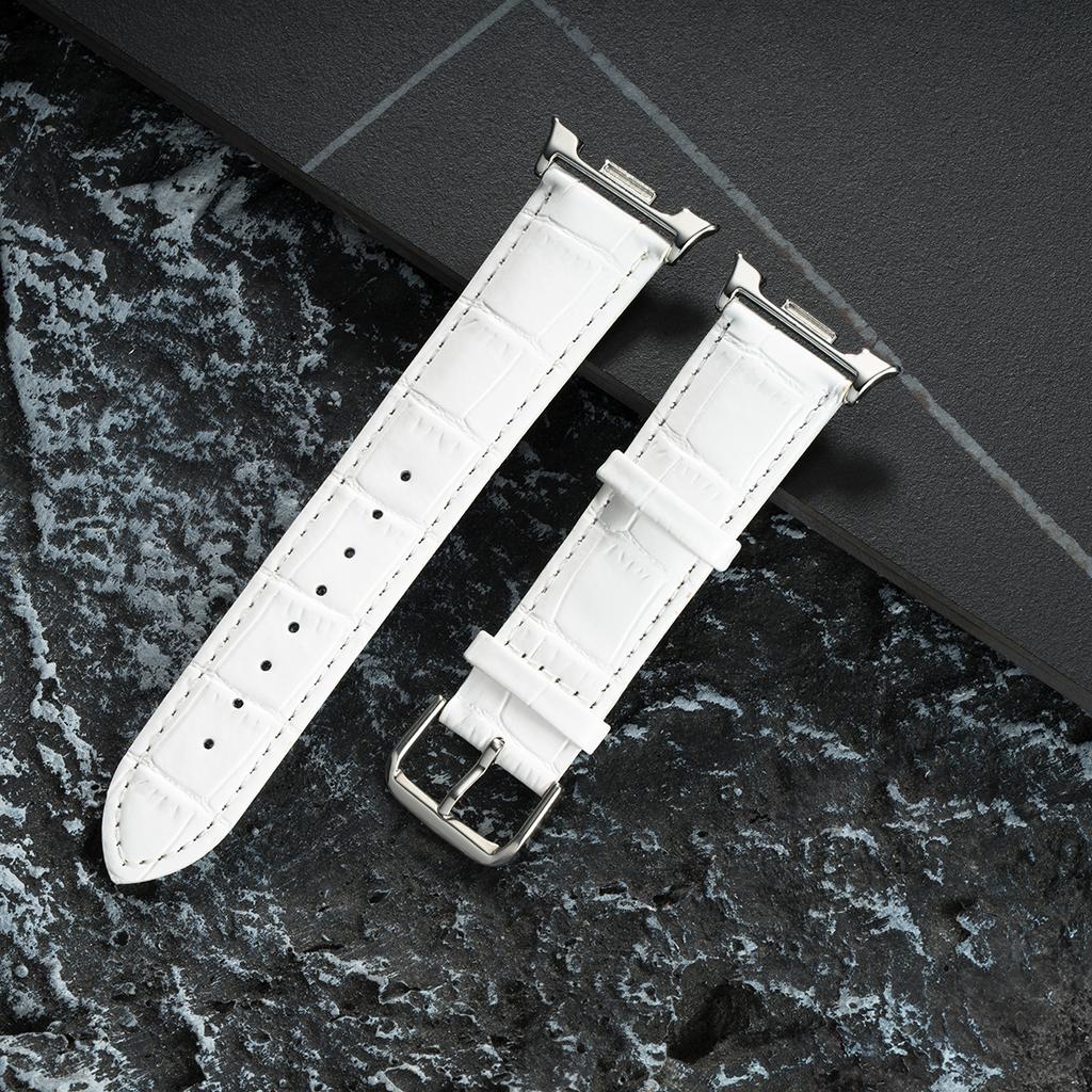 Bamboo Pattern Strap for Samsung galaxy watch 8 40 44mm /8 classic 46mm Leather band for galaxy ultra 2025/7 47mm Bracelet