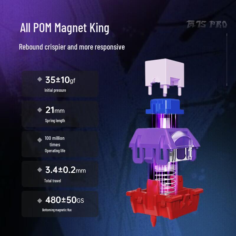 Игровая механическая клавиатура GravaStar V75 Pro с магнитными переключателями