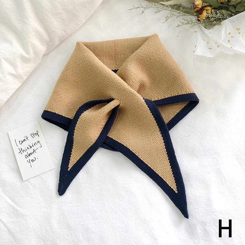 Женские осенние теплые поддельные воротники, маленькая шаль, женский вязаный шарф, рубашка для девочек, поддельный воротник для свитера, платье, рубашка, съемный воротник