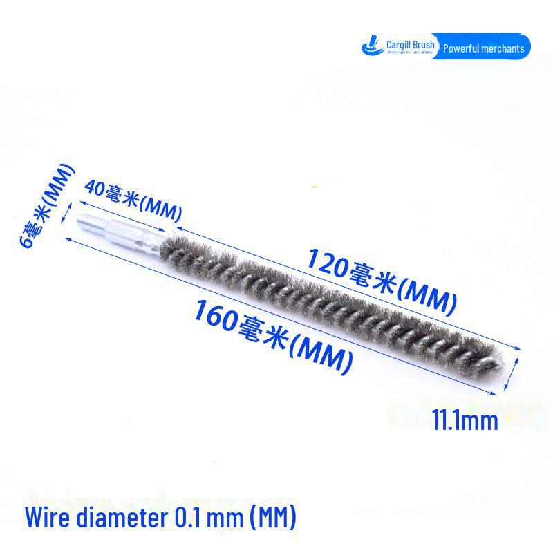 Щетка для труб из нержавеющей стали M6 для глубокой очистки отверстий и удаления ржавчины, сталь 304