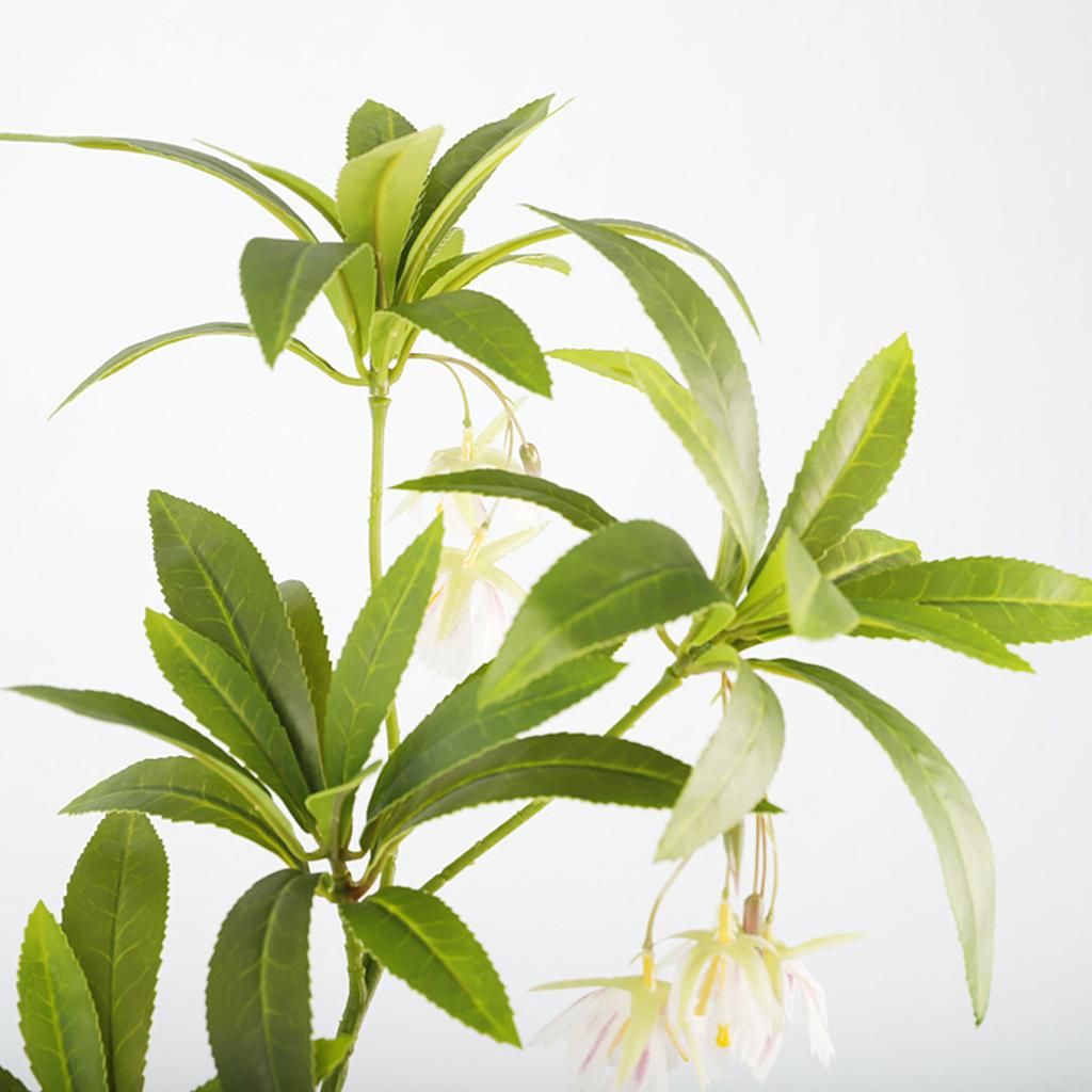 Искусственная зелень 5 веток длинный стебель 3D хайнаньский элеокарпус искусственные растения цветы для дома магазин