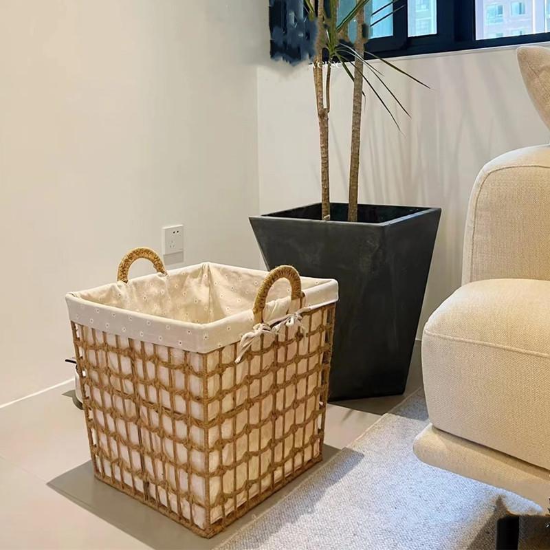 High-Value Woven Japanese-Style Laundry Basket for Bedroom Storage