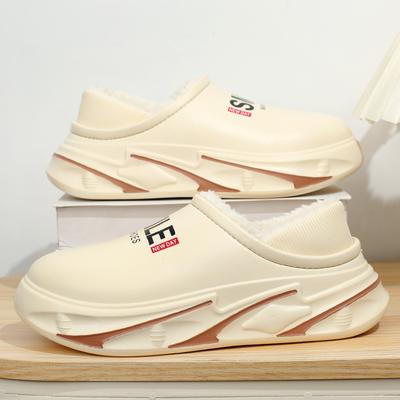 Зимние мужские хлопковые тапочки теплые домашние тапочки утепленные уличные зимние тапочки садовые сабо новые мужские женские спальные домашние плюшевые тапочки