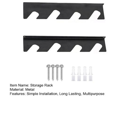 1 Pair Garden Tool Organizer Storage Rack 100lbs Load-capacity Wall Mount Garden Tool Metal Hanging Rack Storage Shelf