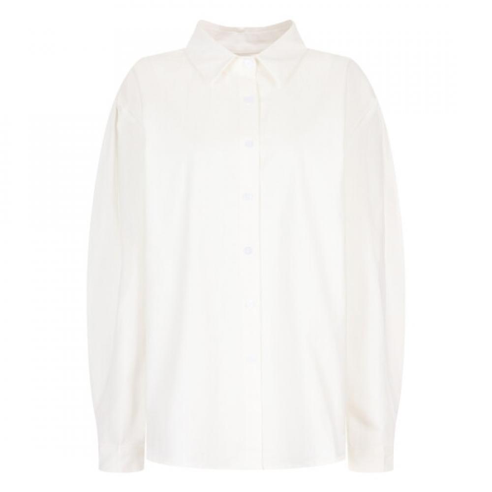 Shop WomeN Collar Neck Casual Daily Loose Fit LoNg Sleeve CottoN Shirt Ivory N