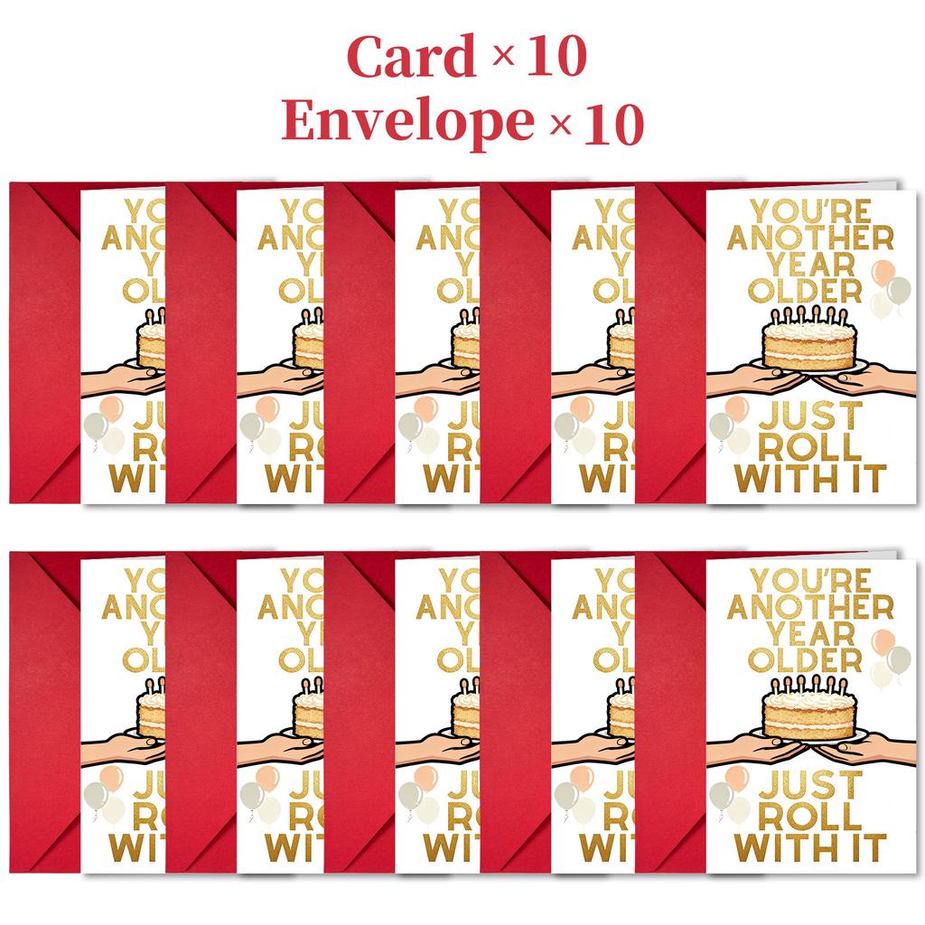 10 Cartoon Birthday Card Envelopes Set With A Variety Of Creative Birthday Greeting Cards