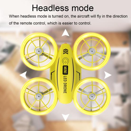 Kids Mini Drone Remote Control Colorful LED Quadcopter 360° Flip Children Shockproof