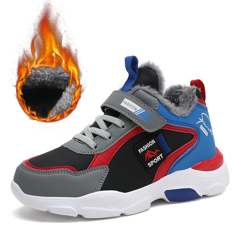 FiveFive Boys Boots Winter Kids Snow Boots Sports Kids Shoes Boys Sneakers Fashion Leather Kids Shoes