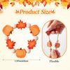 APTWOW Fall Thanksgiving Napkin Rings Set of 12, Pumpkin Maple Leaf Wooden Bead Napkin Rings for Fall Thanksgiving Decorations, Fall Thanksgiving