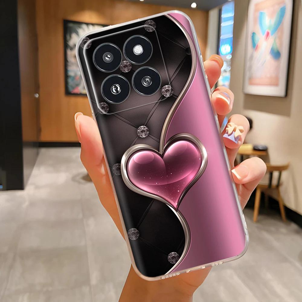 Чехол для Xiaomi 14 Pro Прозрачный Креативный Мягкий Силиконовый Чехлы для Телефона Для Xiaomi 14 Mi 14 Mi14 Задняя Крышка Для Xiaomi Mi14 Pro Чехлы