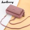 Baellerry Женская мода Длинный кошелек с двойной молнией Кошелек для монет Корейский стиль Сумка для мобильного телефона из искусственной кожи Сумка через плечо Большая вместимость Сумка через плечо