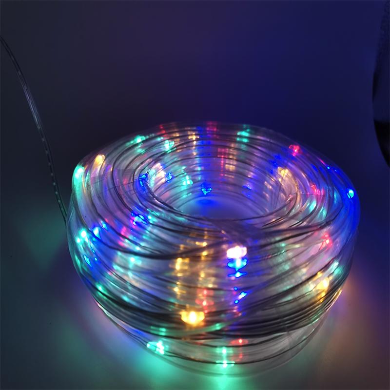 200/300 светодиодов на солнечной батарее, веревочная трубка, гирлянда, уличная водонепроницаемая гирлянда, садовая гирлянда для рождественского украшения двора
