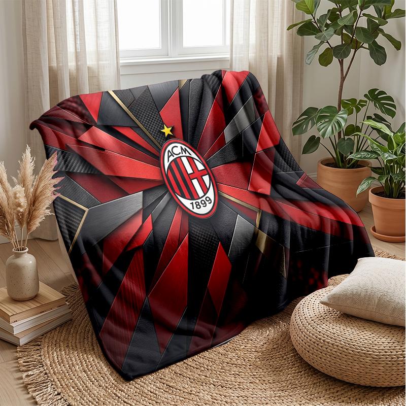 AC Milan Theme blanket Soft Flannel Blanket Plush Throw Blanket Cozy Sofa Bed Blanket for Home Decor