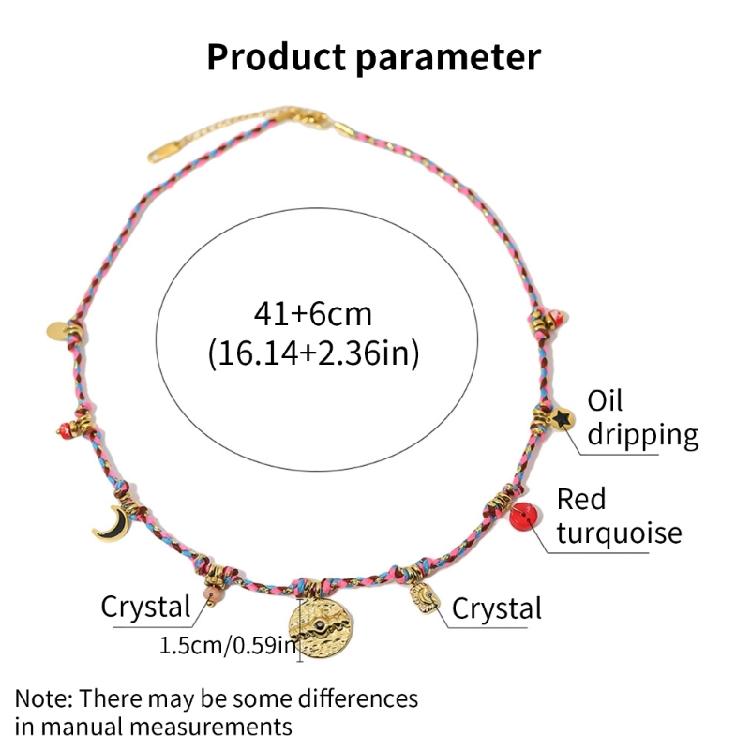 Элегантное ожерелье-подвеска Луна и Звезда с регулируемой длиной. Уникальное украшение на шею, подходящее для любых модных образов.