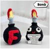 Crochet F-Bomb, Emotional Support Bomb with Positive Card,Positive Knitting Doll